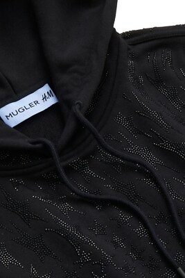 mugler h&m limited edition Rhinestone hoodie | eBay