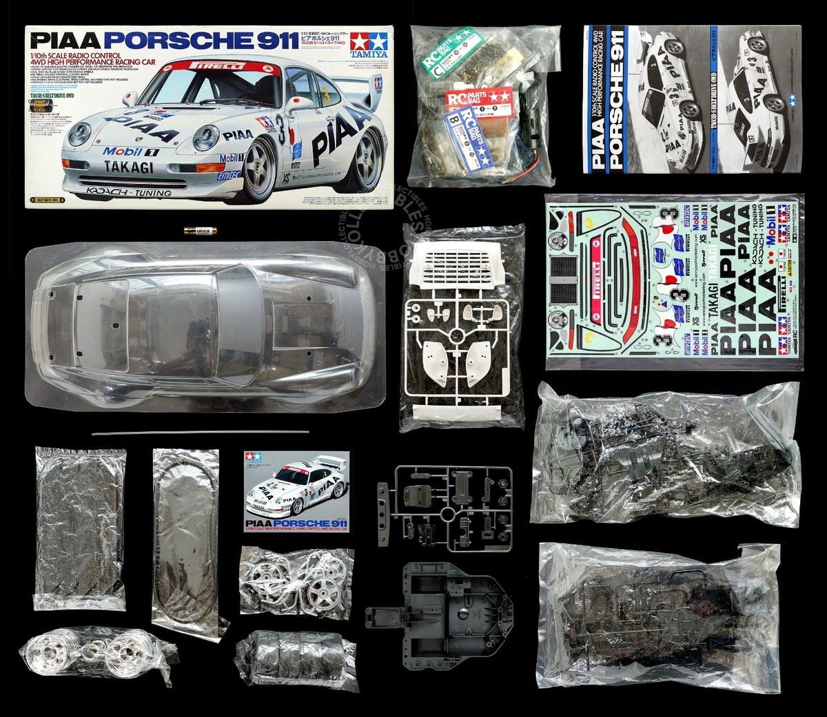 Tamiya 1/10 RC PIAA Porsche 911 #58215 Belt Drive 4WD TA03R Tamiya 1/10 RC PIAA Porsche 911 #58215 Belt Drive 4WD TA03R