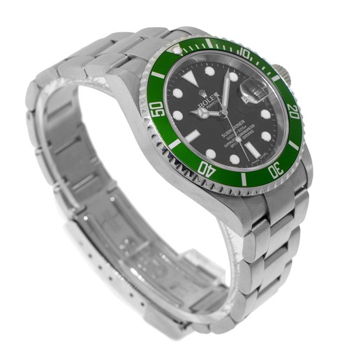 Rolex Submariner Date 40mm Stahl schwarzes Zifferblatt & grüne Lünette "Kermit" 16610LV - Bild 5 von 11