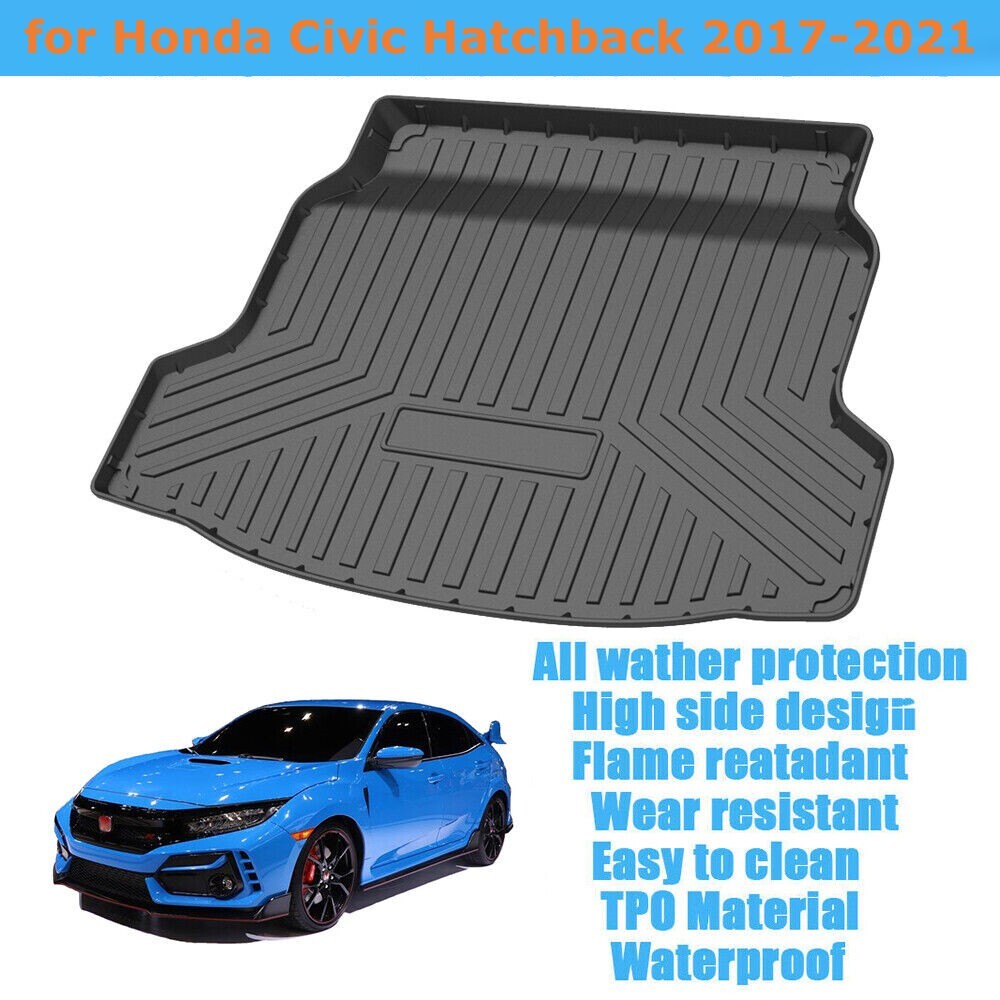 Cargo Tray Liner Floor Mat Waterproof TPO for 2017-2021 Honda Civic Hatchback