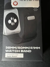 Atrix Adjustable Black Silicone Watch Band Apple Watch 38mm 40mm 41mm New