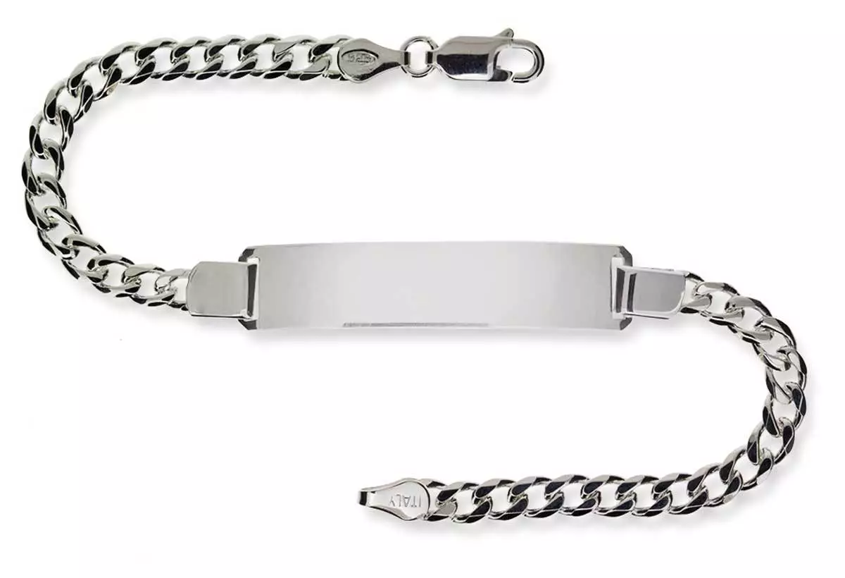 Ladies or Men Sterling Silver ID Bracelet