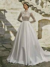 Elegant Satin Wedding Dresses Prom Dress Sequined Evening Dress Vestidos De
