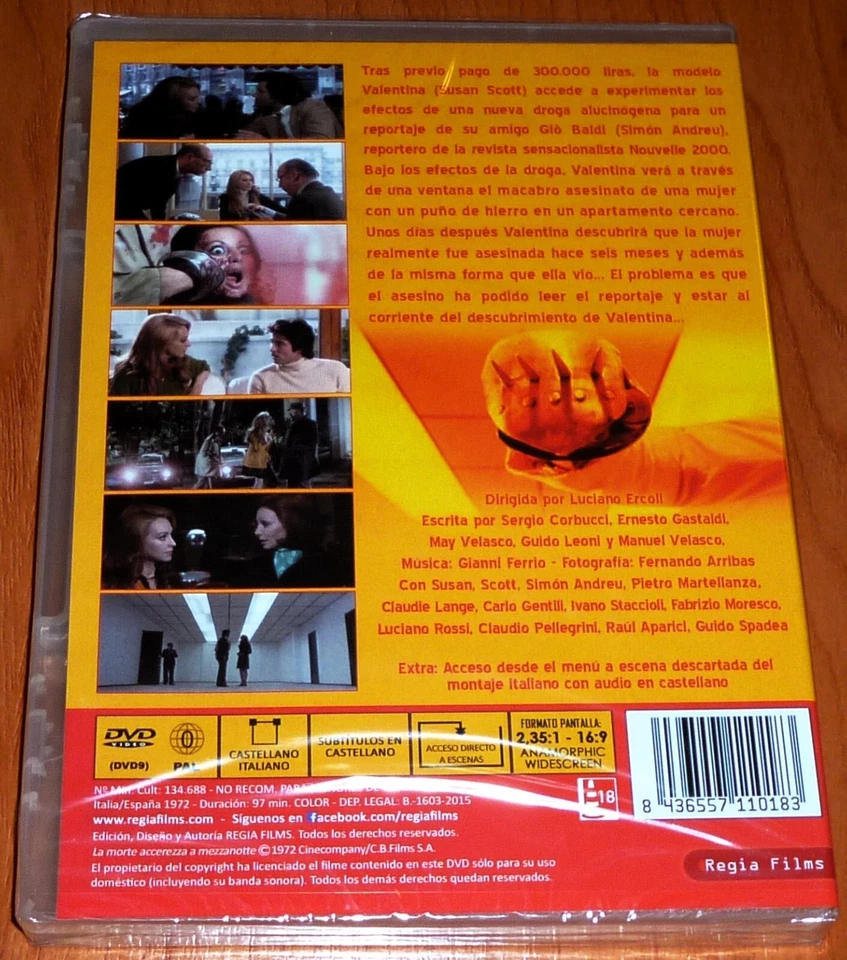 LA MUERTE ACARICIA A MEDIANOCHE / LA MORTE ACCAREZZA A MEZZANOTTE (Dvd) Ita. Esp - Imagen 3 de 3