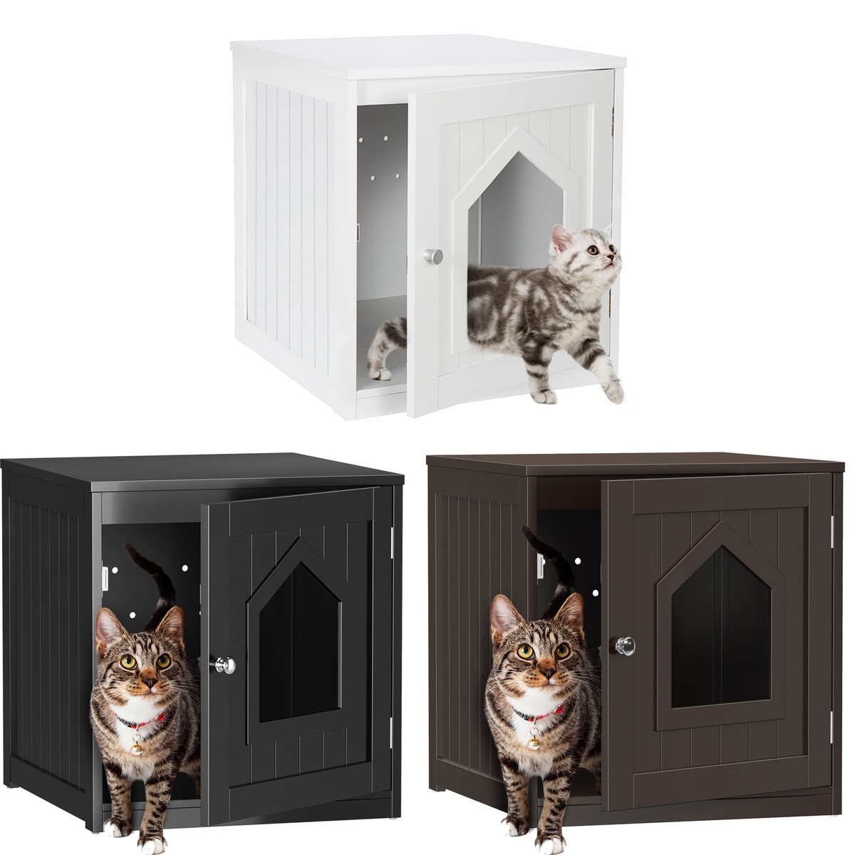Cat Litter Box Enclosure w/Vent Holes Home Hidden Furniture Cat