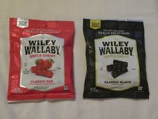 (2) Bag Lot Wiley Wallaby Soft & Chewy Classic Red & Black Licorice 4 Oz Each ^4