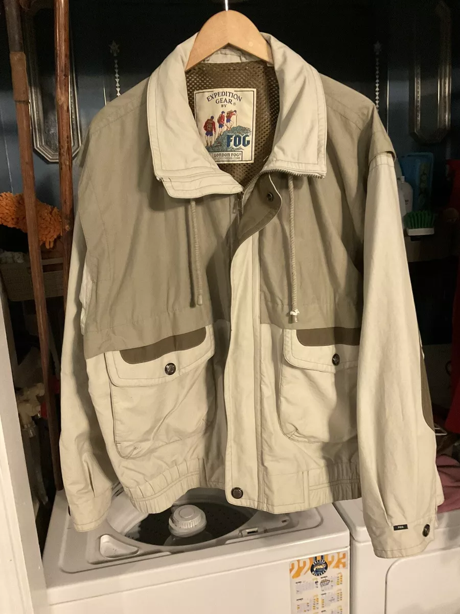 LONDON FOG EXPEDITION GEAR Jacket Coat Zip Up Hood Mens XL Reg Windbreaker