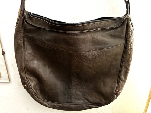 BORSA TRACOLLA IN PELLE VERO VINTAGE - Foto 3 di 10