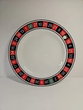 Vintage BIA 2003 Casino Roulette Themed Dinner Serving Plate 12"