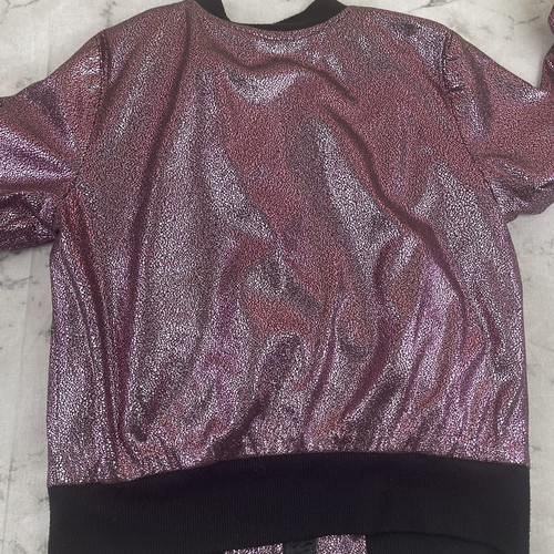 Disney D-Signed DESCENDANTS Girls Sz Medium Pink Metallic Glittery Zipper Jacket - Picture 20 of 21