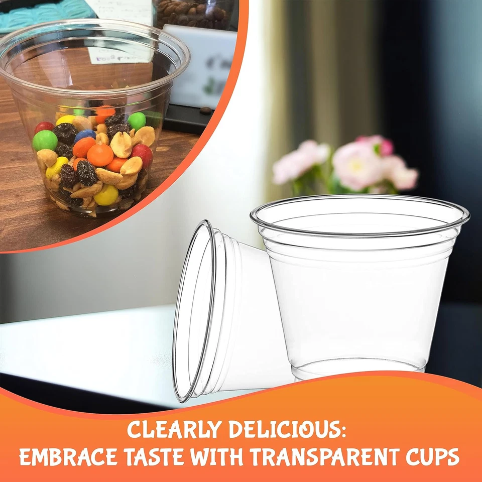 Vasos de plástico para sentadillas de 9 oz - Paquete de 50 quilates Foto 4 de 4