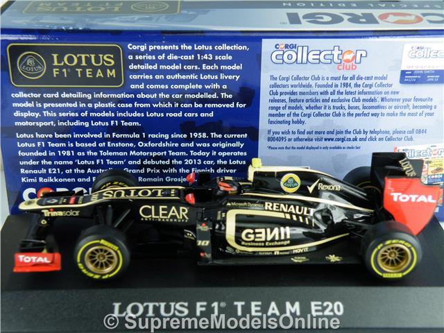 F1 Lotus Renault E20 1/43 2011ロマングロージャン LOTUS F1 TEAM ROMAIN GROSJEAN MODEL CAR CORGI CC56402 1:43