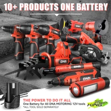 DNA Motoring 12V Cordless Hand Tools (Blue or Red), Battery and Charger