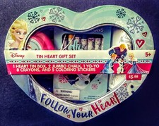Disney Frozen Follow Your Heart Tin Set With Jumbo Chalk-YoYo-Crayons-Stickers