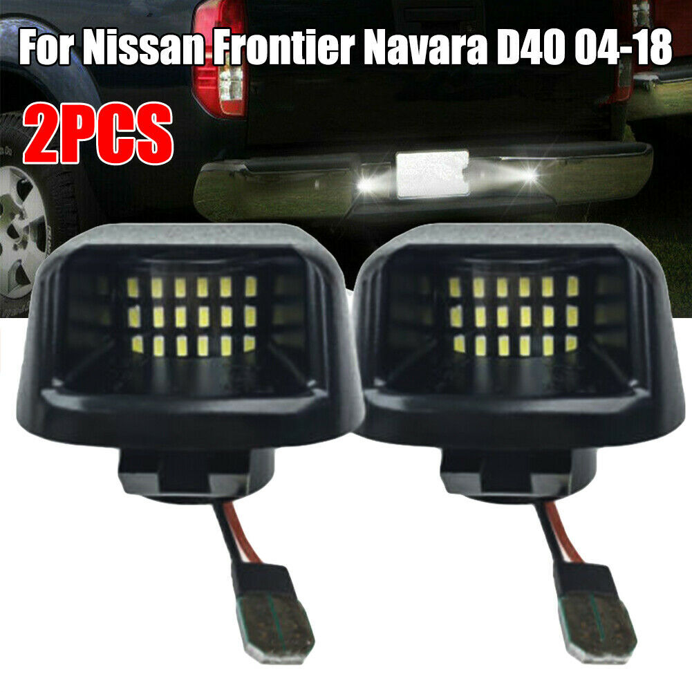 2 Stück Für Nissan Navara D40 Frontier 0418 LED Kennzeichenbeleuchtung