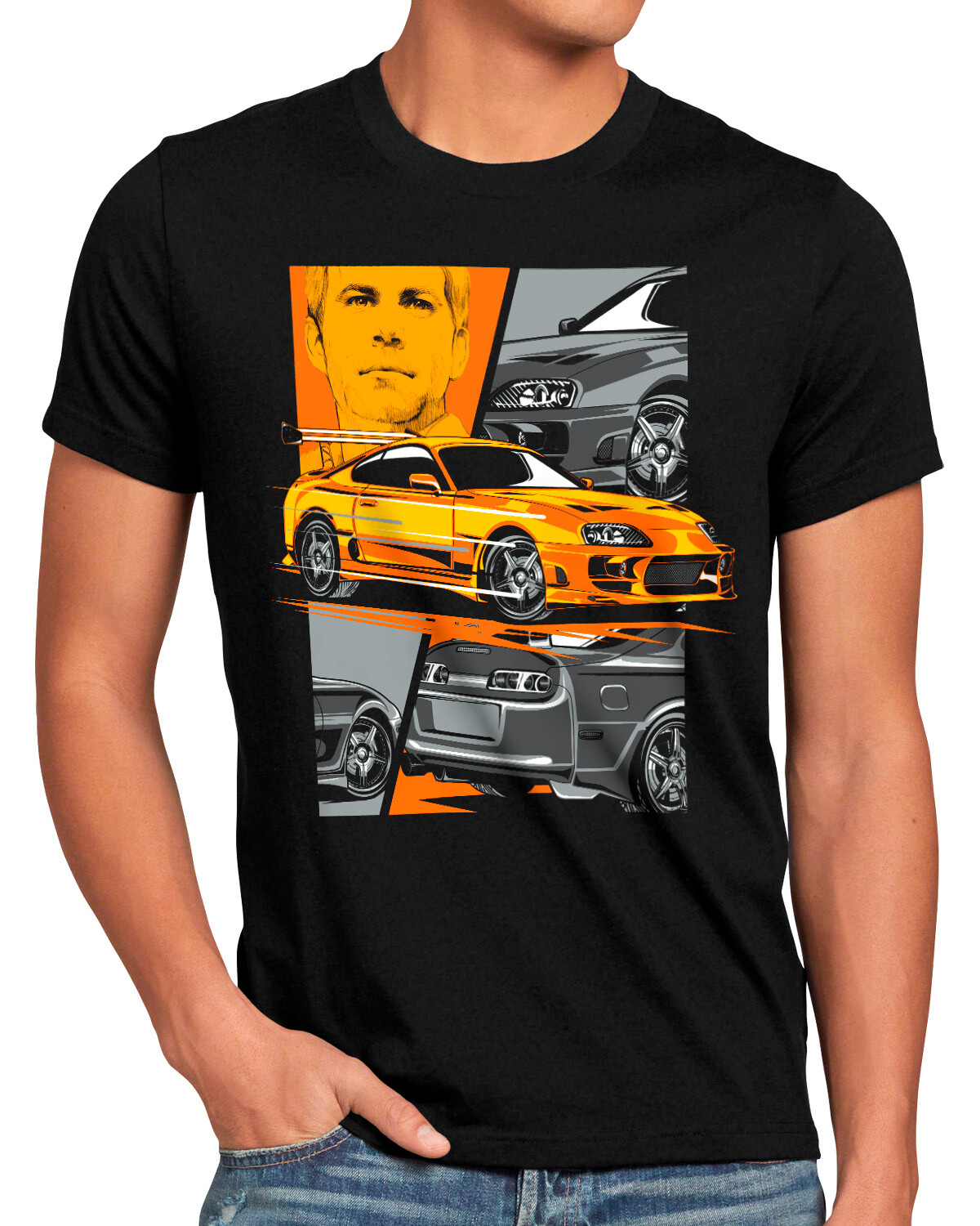 ALTRA T shirt uomo Furious Paul Walker brian o'conner corsa d'autore