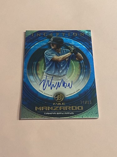 Kyle Manzardo 2022 Bowman Inception Blue Auto Autograph /99 - Bild 2 von 3