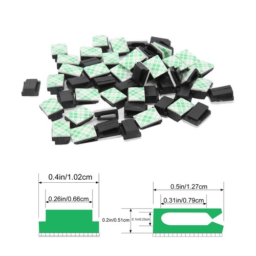 50PCS SelfAdhesive Cable Clips Management Black Automobile Accessories for 2.5mm - Bild 3 von 12