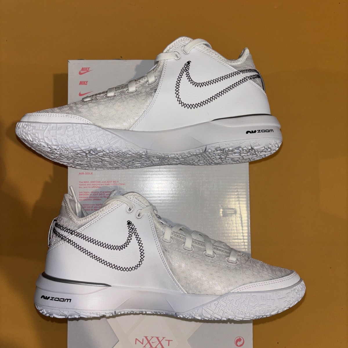 Nike LeBron NXXT Gen White/Metallic Silver Size 12 DR8784