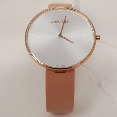 Calvin Klein Full Moon Women's Tan Leather Watch K8Y236Z6