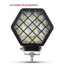 Faro led 48 watt 12/24volt  protezione x fuoristrada mezzi industriali trattore