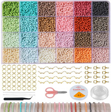 7200Pcs Pony Beads Kit, Glass Beads for Bracelets Making, Jewelry Bracelet Makin