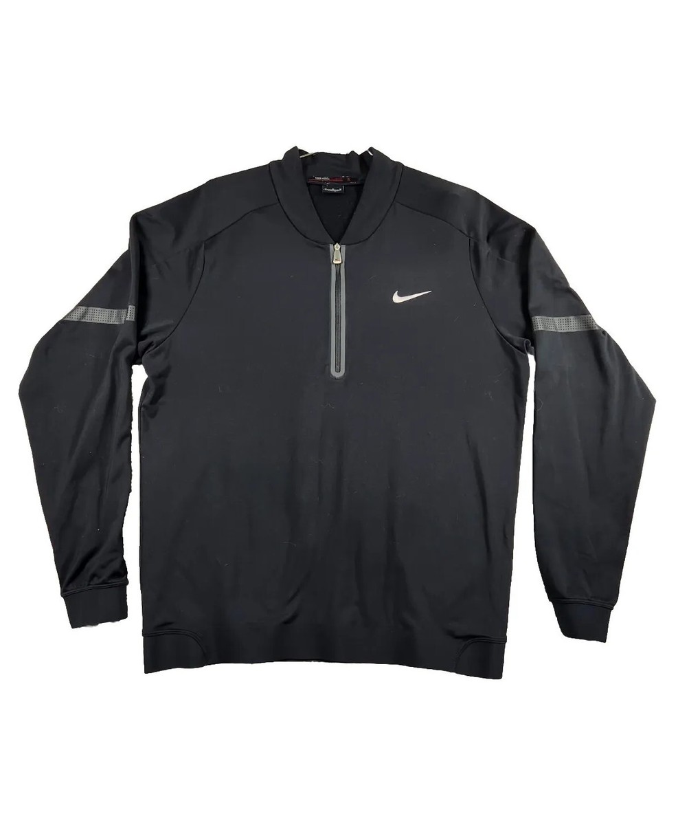 Nike Tiger Woods Collection Tech 2.0 Mens Black 1/2 Zip Nike Tiger Woods Collection Tech 2.0 Mens Black 1/2 Zip