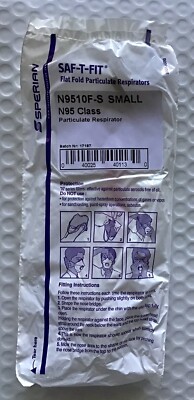 Lot Of 20 Sperian (Individually Sealed)Flat Fold Mask  size Small Great kid size