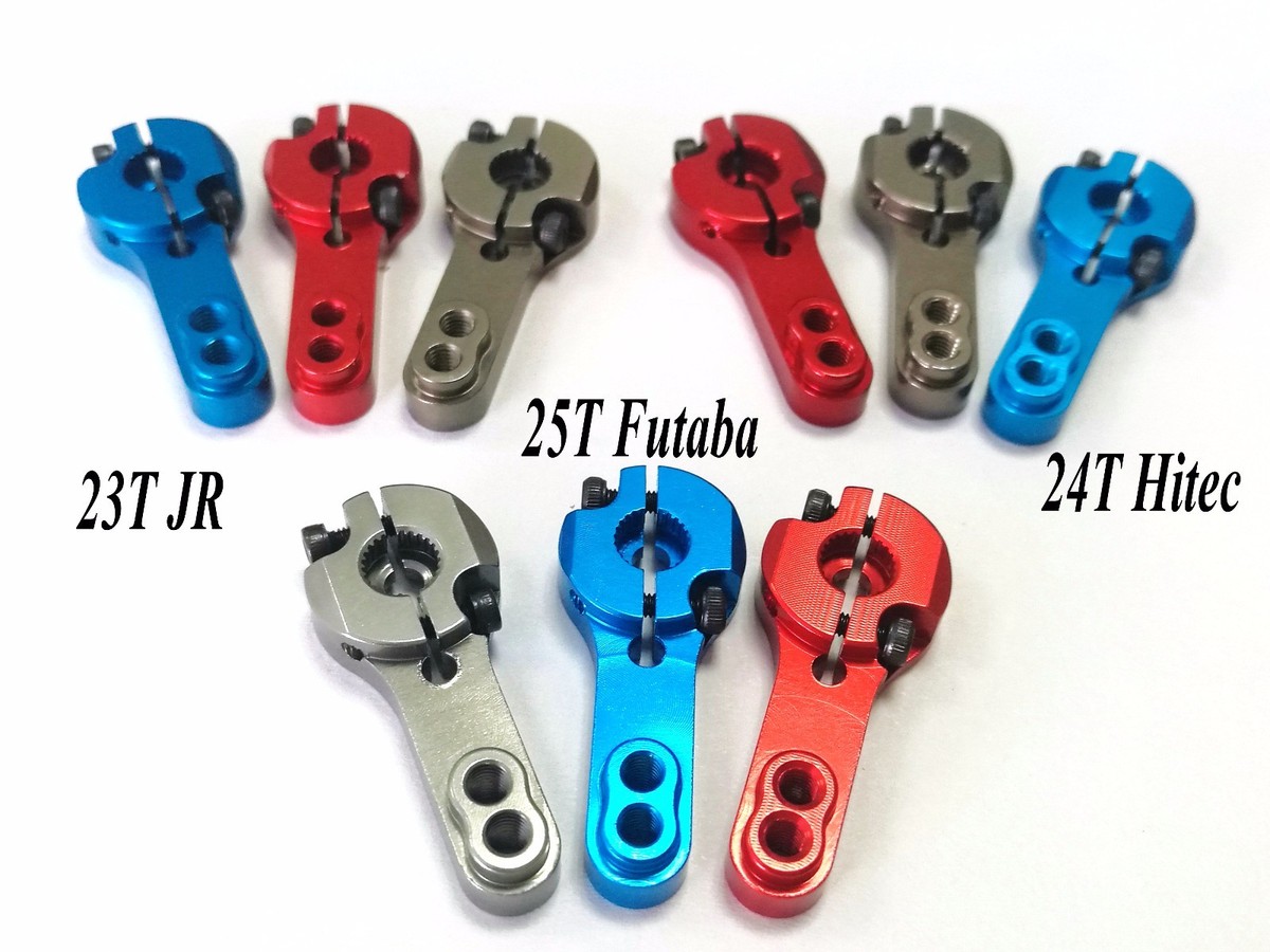 Set Di 5 Braccetti In Metallo Per Servo RC 25T - Compatibili Con Futaba, Savox, HSP E Altri