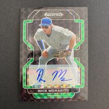 Nick Morabito 2022 Prizm Draft Picks Black Finite 1 of 1 Auto Mets Prospect /1