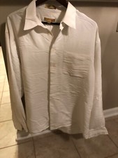 Arrow Long Sleeve Button Dress Shirt 17 36/37 Blue Non Iron Cotton