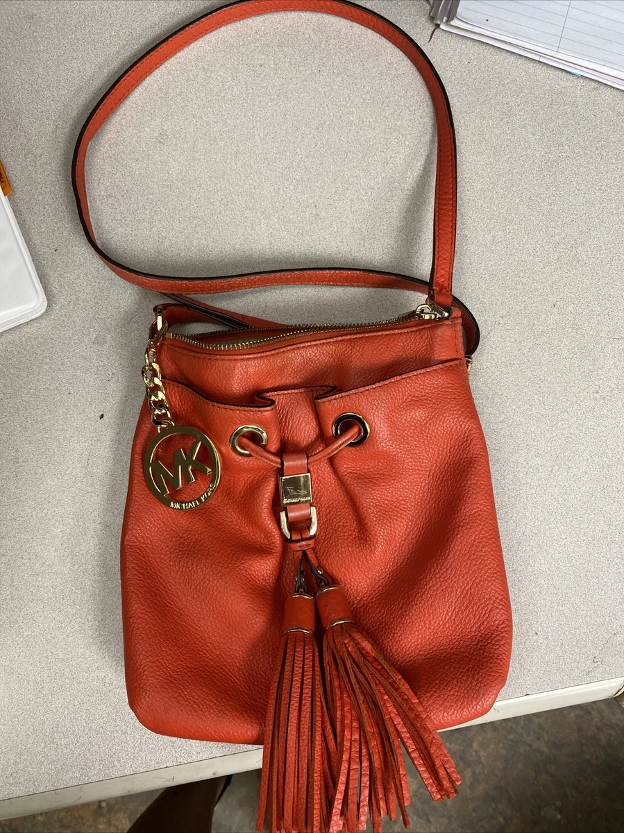 Michael Kors Leather Crossbody - Orange Crossbody Bags, Handbags