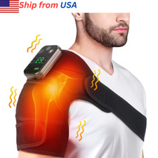 Electric Heated Knee Massager with Vibration Heating Shoulder Brace Support Wrap