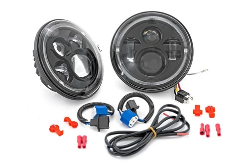 7" DRL Halo LED Headlights (Pair) for 97-18 Jeep Wrangler TJ/JK RCH5400