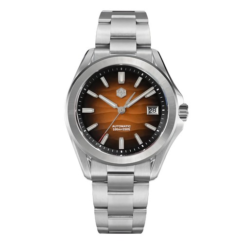 SAN MARTIN SN0129-GC automatische Wüstentextur Zifferblatt Datumsanzeige 39 mm Gada Uhr - Bild 3 von 35