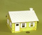 O ga. Plasticville Yellow Cap Code House Kit for Model Train Layouts & Displays