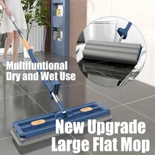 New Style Large Flat Mop 360° Rotating Magic Self Wringing Mop With + 6 Rags