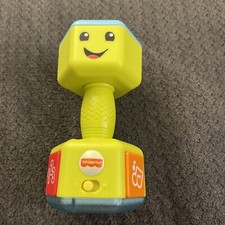 Fisher-Price Laugh Learn Countin' Reps Dumbbell Teaching Toy Lights Up Music J16