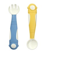 POTATO Adjustable Astronaut Baby Training Fork and Spoon Set, BPA Free, Self Fee
