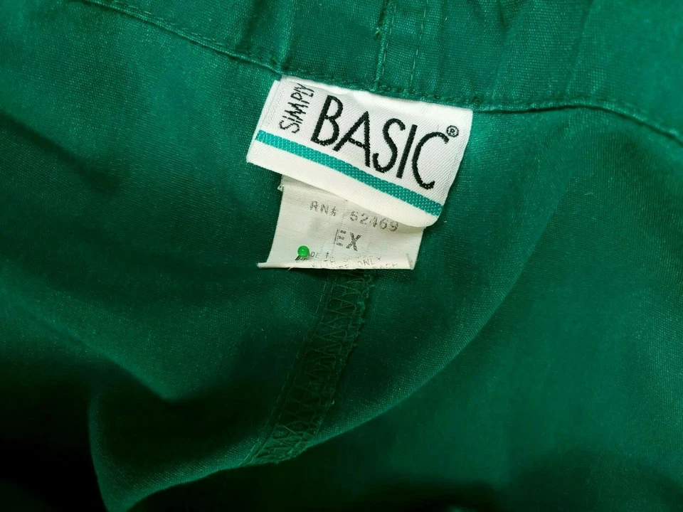 Pantalones exfoliantes Simply Basic verde oscuro con cordón cónico para mujer talla XL 49W 29L Foto 4 de 4