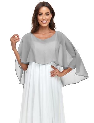 Sheer Shawls and Wraps for Evening Dresses Chiffon Capes for Women