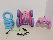 Rc Stunt Cars: Double Sided 360 Flip Rotating 4WD Race Car Pink Works