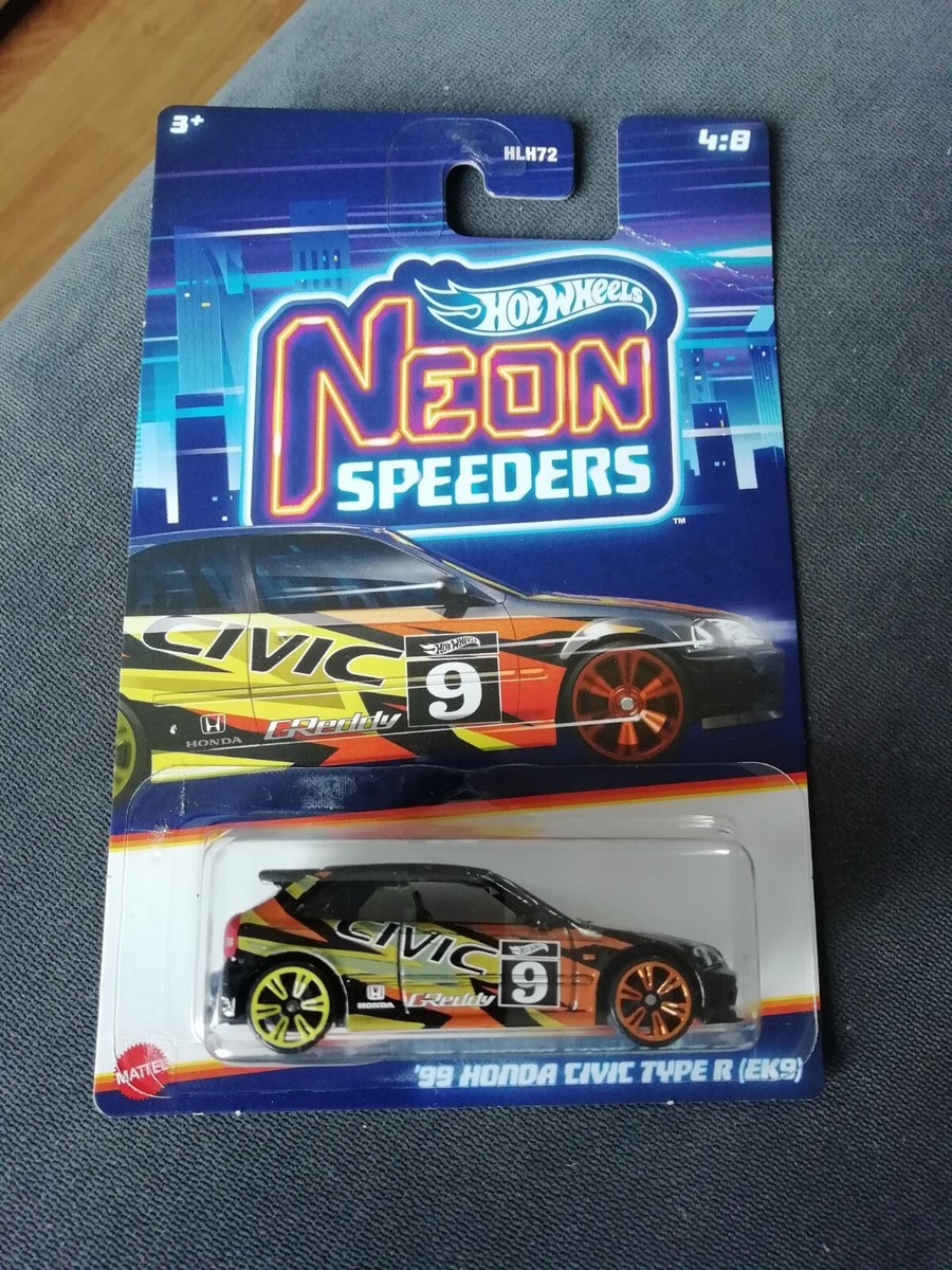 Hot wheels 99 Honda Civic Type R ek9 Neon Speeders 2023 creased
