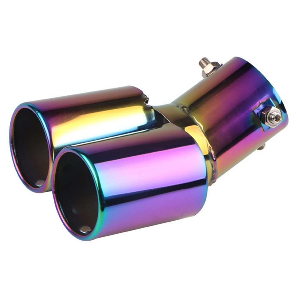 Car Exhaust Tip Bolton Bent Stainless Steel Dual Exhaust Tip 2.5 inch ID Inlet eBay
