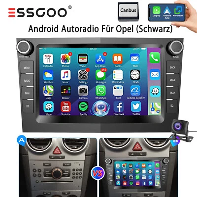Carplay Für Opel Astra H Zafira B Corsa C D Autoradio Android14 GPS Navi RDS Kam - Bild 1 von 4