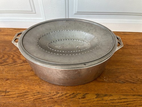 VINTAGE ART-CAST HEAVY WARE Dutch Oven/Roaster Aluminum - Picture 5 of 5