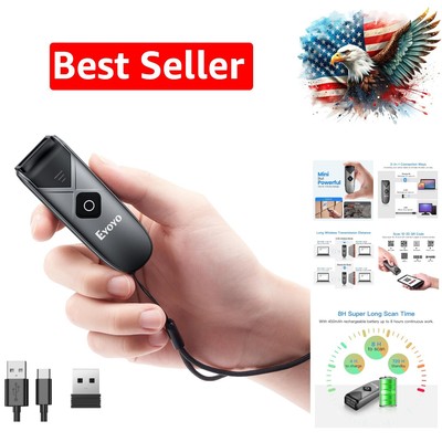 Ultra-Compact 2D Barcode Scanner: Wireless, High Compatibility, and Long Battery