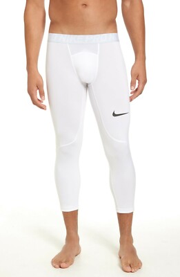 nike men's white compression tights