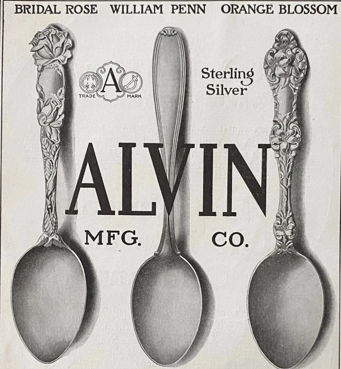 Alvin Bridal Rose Antique US Sterling Silver Flatware for sale | eBay