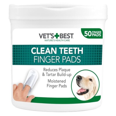 Vets Best Fingerpads Zahnreinigung für Hunde, 50stk. Mundhygiene, frischer Atem